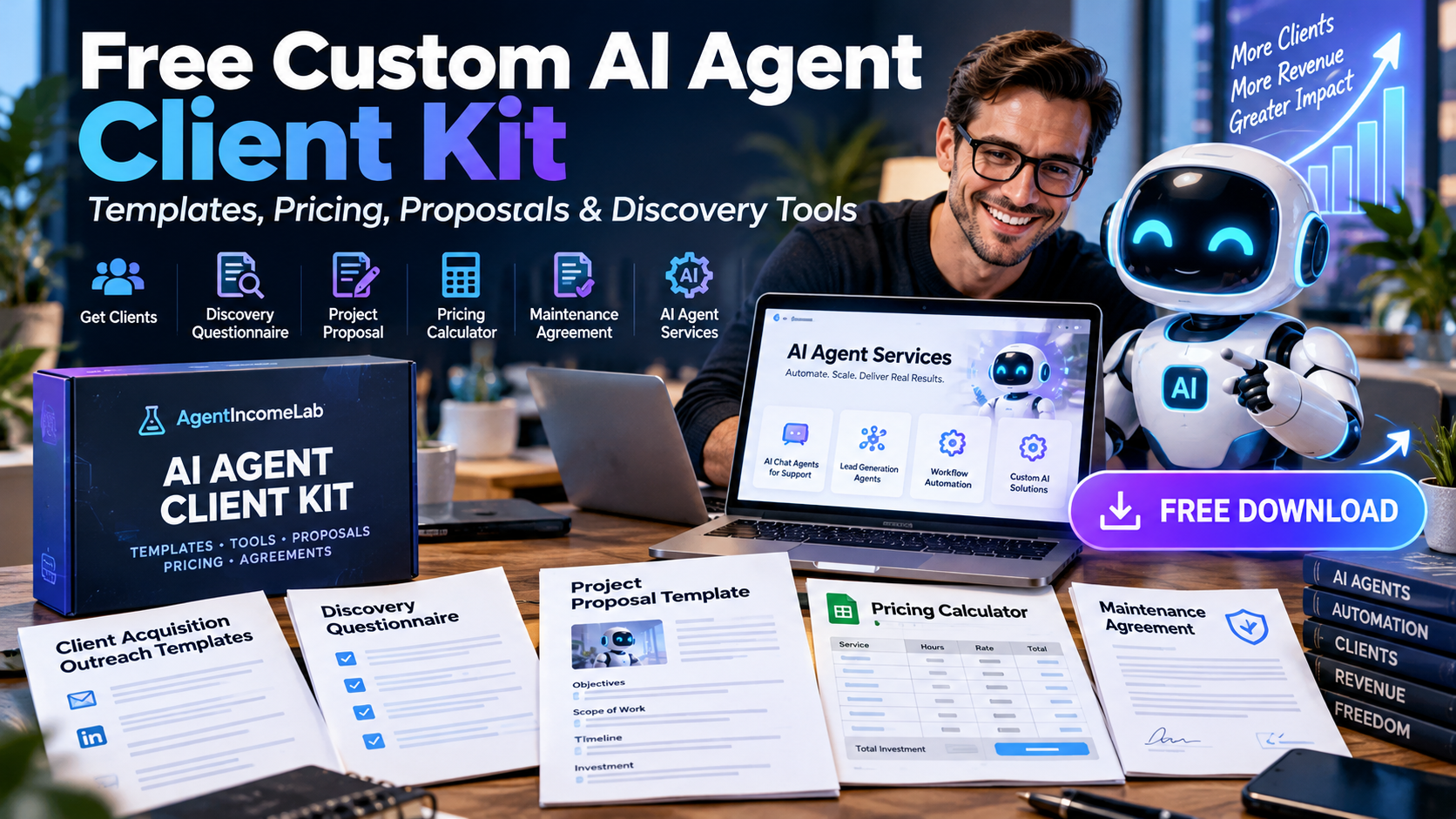 Free Download: Custom AI Agent Client Acquisition & Proposal Kit