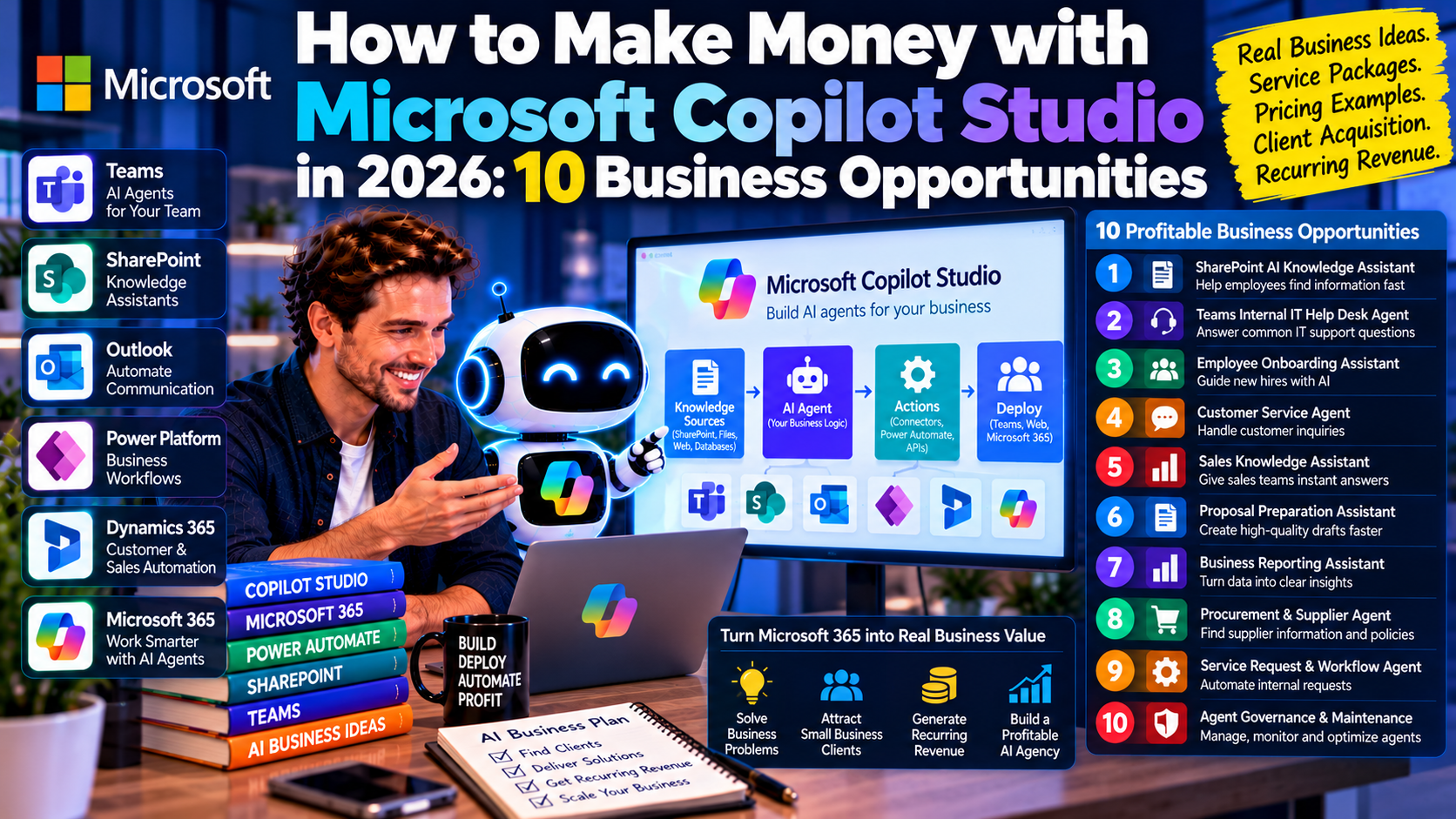 How to Make Money with Microsoft Copilot Studio in 2026: 10 Business Opportunities
