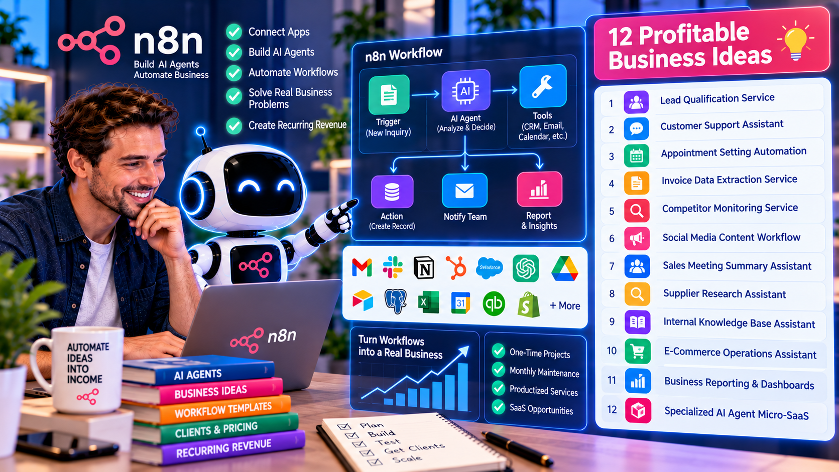 How to Make Money with n8n AI Agents in 2026: 12 Profitable Business Ideas